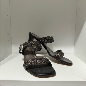 Brighton‎ open toe size 8 heels brown